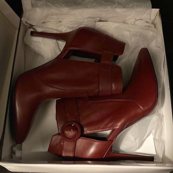 NWB Cherry Red Booties w/ High Heel by Nine West - Picture 9 of 10